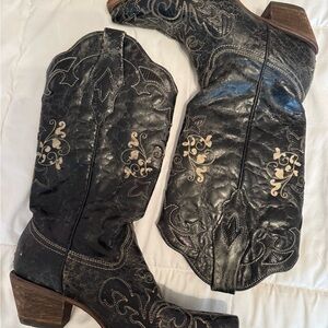 Corral Cowboy Boots with Reptile Inlay